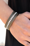 Grit Goals - Brass Bracelet - Paparazzi Accessories Bracelet Bedazzle Me Pretty Mobile Fashion Boutique
