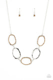 Gritty Go-Getter - Brown Necklace - Paparazzi Accessories Necklace Bedazzle Me Pretty Mobile Fashion Boutique