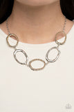 Gritty Go-Getter - Brown Necklace - Paparazzi Accessories Necklace Bedazzle Me Pretty Mobile Fashion Boutique