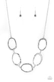 Gritty Go-Getter - Silver Necklace - Paparazzi Accessories Necklace Bedazzle Me Pretty Mobile Fashion Boutique