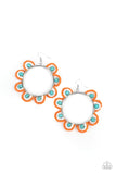 Groovy Gardens - Blue Earrings - Paparazzi Accessories Earrings Bedazzle Me Pretty Mobile Fashion Boutique