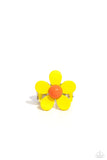 Groovy Genre - Yellow Ring - Paparazzi Accessories Ring Bedazzle Me Pretty Mobile Fashion Boutique