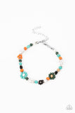 Groovy Gerberas - Blue Bracelet - Paparazzi Accessories Bracelet Bedazzle Me Pretty Mobile Fashion Boutique