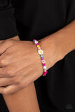 Groovy Gerberas - Pink Bracelet - Paparazzi Accessories Bracelet Bedazzle Me Pretty Mobile Fashion Boutique