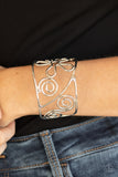 Groovy Sensations - Silver Bracelet - Paparazzi Accessories Bracelet Bedazzle Me Pretty Mobile Fashion Boutique