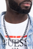 Ground Game - Black Mens Necklace - Paparazzi Accessories Mens Necklace Bedazzle Me Pretty Mobile Fashion Boutique