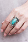 Ground RULER - Blue Ring - Paparazzi Accessories Ring Bedazzle Me Pretty Mobile Fashion Boutique