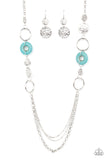 Grounded Glamour - Blue Necklace - Paparazzi Accessories Necklace Bedazzle Me Pretty Mobile Fashion Boutique