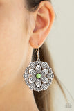 Grove Groove - Green Earrings - Paparazzi Accessories Earrings Bedazzle Me Pretty Mobile Fashion Boutique