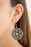 Grove Groove - Yellow Earrings - Paparazzi Accessories Earrings Bedazzle Me Pretty Mobile Fashion Boutique