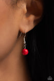 Growing Garland - Red Necklace - Paparazzi Accessories Necklace Bedazzle Me Pretty Mobile Fashion Boutique