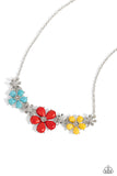Growing Garland - Red Necklace - Paparazzi Accessories Necklace Bedazzle Me Pretty Mobile Fashion Boutique