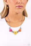 Growing Garland - Yellow Necklace - Paparazzi Accessories Necklace Bedazzle Me Pretty Mobile Fashion Boutique