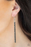Grunge Meets Glamour - Silver Earrings - Paparazzi Accessories Earrings Bedazzle Me Pretty Mobile Fashion Boutique