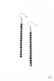 Grunge Meets Glamour - Silver Earrings - Paparazzi Accessories Earrings Bedazzle Me Pretty Mobile Fashion Boutique