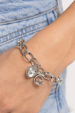 Guess Now Its INITIAL - White - G Bracelet - Paparazzi Accessories Bracelet Bedazzle Me Pretty Mobile Fashion Boutique