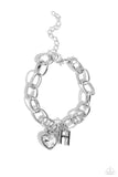 Guess Now Its INITIAL - White - H Bracelet - Paparazzi Accessories Bracelet Bedazzle Me Pretty Mobile Fashion Boutique