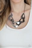 Guide To The Galaxy - Black Necklace - Paparazzi Accessories Necklace Bedazzle Me Pretty Mobile Fashion Boutique