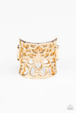 Guru Garden - Gold Ring - Paparazzi Accessories Ring Bedazzle Me Pretty Mobile Fashion Boutique