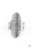 Guru Grunge - Silver Ring - Paparazzi Accessories Ring Bedazzle Me Pretty Mobile Fashion Boutique