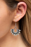 Gypsy Glitz - White Earrings - Paparazzi Accessories Earrings Bedazzle Me Pretty Mobile Fashion Boutique
