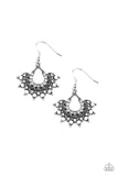 Gypsy Glitz - White Earrings - Paparazzi Accessories Earrings Bedazzle Me Pretty Mobile Fashion Boutique