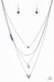 Gypsy Heart - Purple Necklace - Paparazzi Accessories Necklace Bedazzle Me Pretty Mobile Fashion Boutique