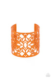 Hacienda Hotspot - Orange Bracelet - Paparazzi Accessories Bracelet Bedazzle Me Pretty Mobile Fashion Boutique