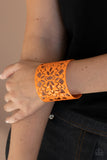 Hacienda Hotspot - Orange Bracelet - Paparazzi Accessories Bracelet Bedazzle Me Pretty Mobile Fashion Boutique