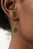 Half-Moon Child - Brass Necklace - Paparazzi Accessories Necklace Bedazzle Me Pretty Mobile Fashion Boutique