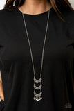 Half-Moon Child - Silver Necklace - Paparazzi Accessories Necklace Bedazzle Me Pretty Mobile Fashion Boutique