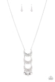 Half-Moon Child - Silver Necklace - Paparazzi Accessories Necklace Bedazzle Me Pretty Mobile Fashion Boutique