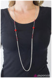 Half Past Midnight - Red Necklace - Paparazzi Accessories Necklace Bedazzle Me Pretty Mobile Fashion Boutique