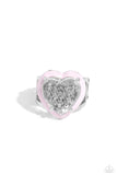 Hallmark Heart - Pink Ring - Paparazzi Accessories Ring Bedazzle Me Pretty Mobile Fashion Boutique