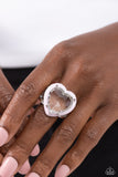 Hallmark Heart - Pink Ring - Paparazzi Accessories Ring Bedazzle Me Pretty Mobile Fashion Boutique