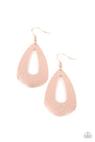 Hand It OVAL! - Rose Gold Earrings - Paparazzi Accessories Earrings Bedazzle Me Pretty Mobile Fashion Boutique