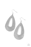 Hand It OVAL! - Silver Earrings - Paparazzi Accessories Earrings Bedazzle Me Pretty Mobile Fashion Boutique