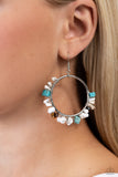 Handcrafted Habitat - White Earrings - Paparazzi Accessories Earrings Bedazzle Me Pretty Mobile Fashion Boutique