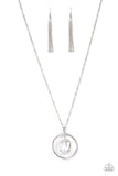 Hands-Down Dazzling - White Necklace - Paparazzi Accessories Necklace Bedazzle Me Pretty Mobile Fashion Boutique