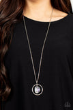 Hands-Down Dazzling - White Necklace - Paparazzi Accessories Necklace Bedazzle Me Pretty Mobile Fashion Boutique