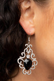 Happily Ever AFTERGLOW - Black Earrings - Paparazzi Accessories Earrings Bedazzle Me Pretty Mobile Fashion Boutique
