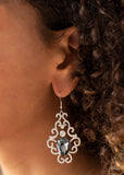 Happily Ever AFTERGLOW - Silver Earrings - Paparazzi Accessories Earrings Bedazzle Me Pretty Mobile Fashion Boutique