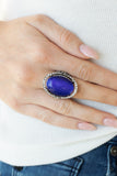 Happily Ever Enchanted - Blue Ring - Paparazzi Accessories Ring Bedazzle Me Pretty Mobile Fashion Boutique