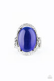 Happily Ever Enchanted - Blue Ring - Paparazzi Accessories Ring Bedazzle Me Pretty Mobile Fashion Boutique