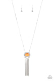 Happily Ever Ethereal - Orange Necklace - Paparazzi Accessories Necklace Bedazzle Me Pretty Mobile Fashion Boutique