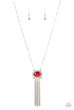Happily Ever Ethereal - Red Necklace - Paparazzi Accessories Necklace Bedazzle Me Pretty Mobile Fashion Boutique