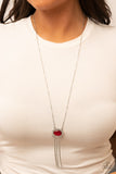 Happily Ever Ethereal - Red Necklace - Paparazzi Accessories Necklace Bedazzle Me Pretty Mobile Fashion Boutique