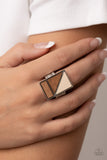 Happily EVERGREEN After - Brown Ring - Paparazzi Accessories Ring Bedazzle Me Pretty Mobile Fashion Boutique