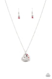 Happily Heartwarming - Pink Necklace - Paparazzi Accessories Necklace Bedazzle Me Pretty Mobile Fashion Boutique