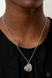 Happily Heartwarming - White Necklace - Paparazzi Accessories Necklace FS-Bedazzle Me Pretty Mobile Fashion Boutique